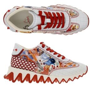 Christian Louboutin Mini Shark Sneakers Toddler Size 11 EU 28 Box & Dust Bags